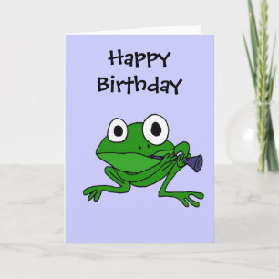 CB- Funny Frog Playing Clarinet Card