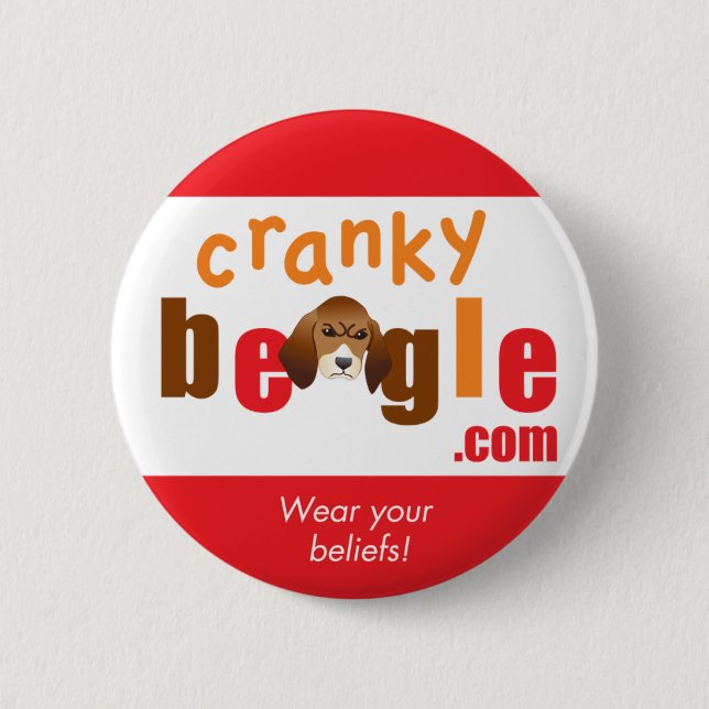CB Logo Button Red and White (Front)