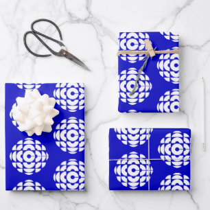 CBC 1986 Logo Blue Poster Wrapping Paper Sheet