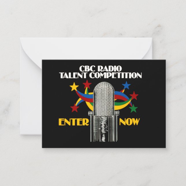 CBC Radio Talent Competition - promo Card (Front)