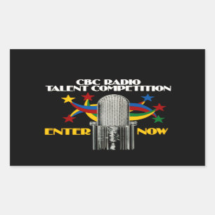 CBC Radio Talent Competition - promo Rectangular Sticker