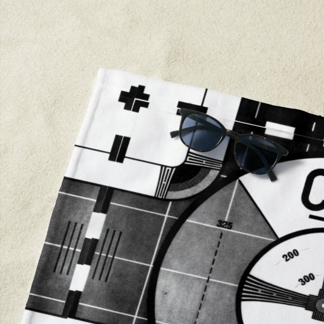 CBC Test Pattern Beach Towel (In Situ)