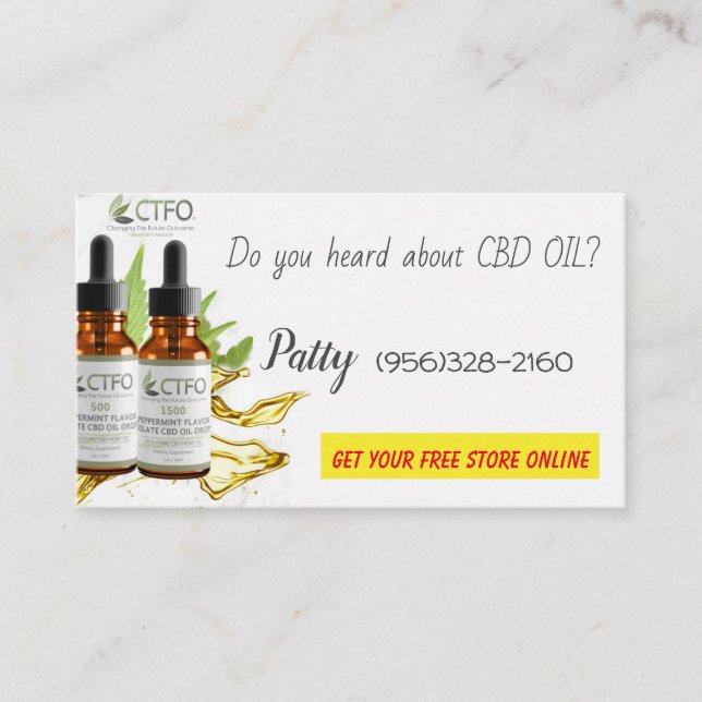 cbd oil business card (Front)