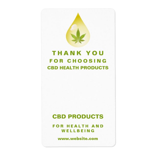 CBD Oil Drop Box Packaging Labels (Front)