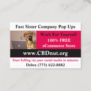 CBDnut.org Company Pop Ups Business Card