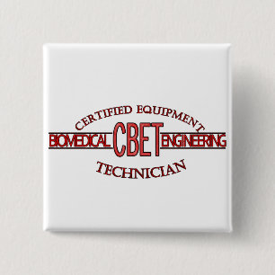 CBET BIOMEDICAL ENGINEERING LOGO EQUIPMENT TECH 15 CM SQUARE BADGE