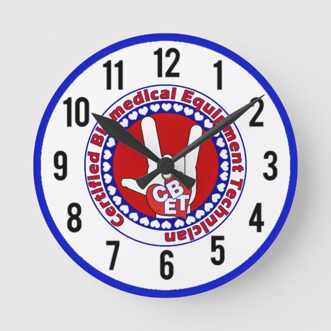 CBET CERTIFIED BIOMEDICAL EQUIPMENT TECHNICIAN ROUND CLOCK (Front)