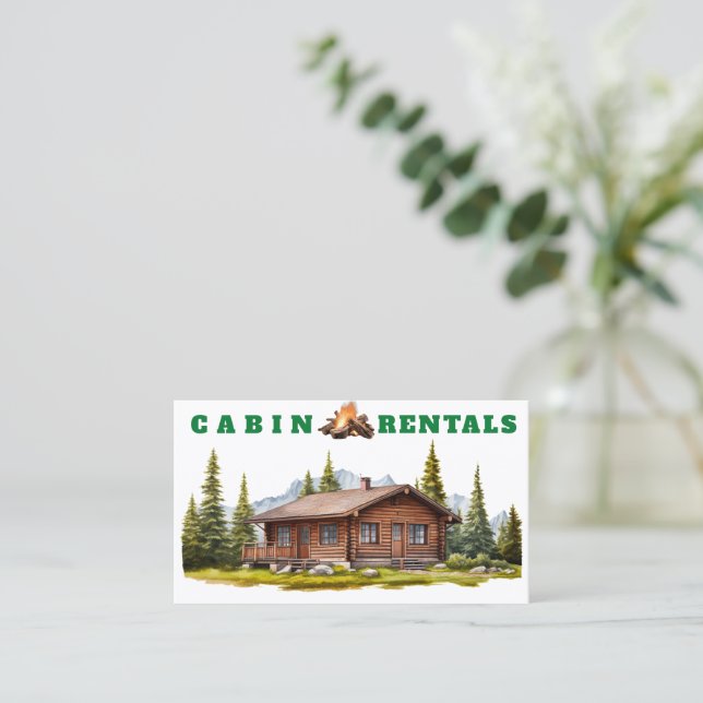 Cbin rentals Business Card (Standing Front)