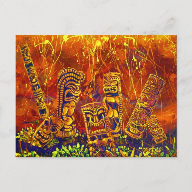CBjork Tiki Hot Lava Showers Postcard (Front)