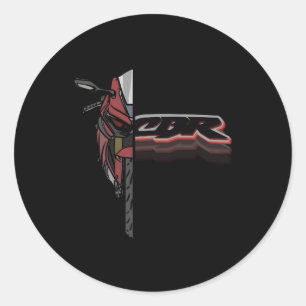 Cbr Fireblade Sportbike Motorcycle Classic Round Sticker