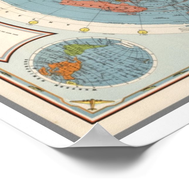 CBS American School of the Air | Map of the World Poster (Corner)