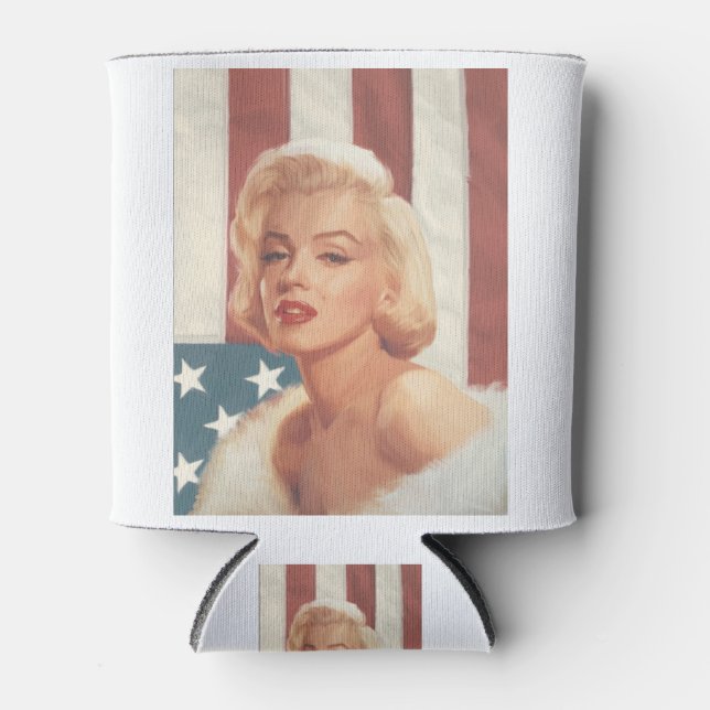 CC15 Marilyn Flag ZAZZ Can Cooler (Front)