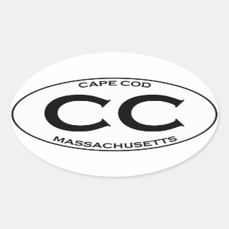 CC - Cape Cod Massachusetts Oval Sticker