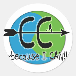 CC Cross Country - Because I CAN!! Classic Round Sticker
