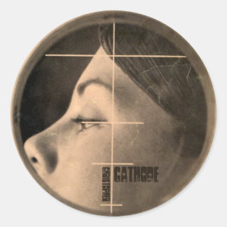 CC girl lateral Classic Round Sticker