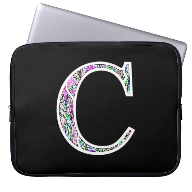 Cc Illuminated Monogram Laptop Sleeve (Front)