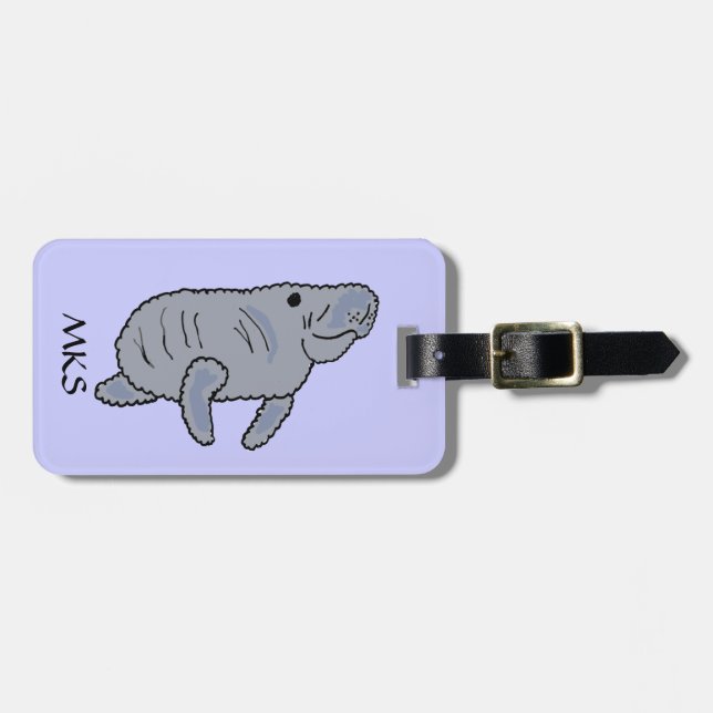 CC- Manatee Luggage Tag (Front Horizontal)