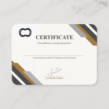 CC Productions Brand Kit Certificate