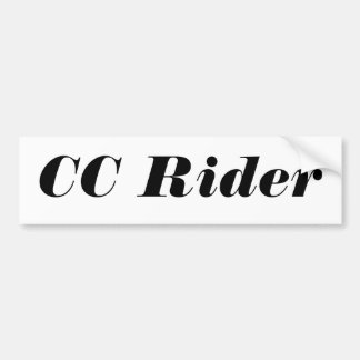 CC Rider Basic Bumper Sticker
