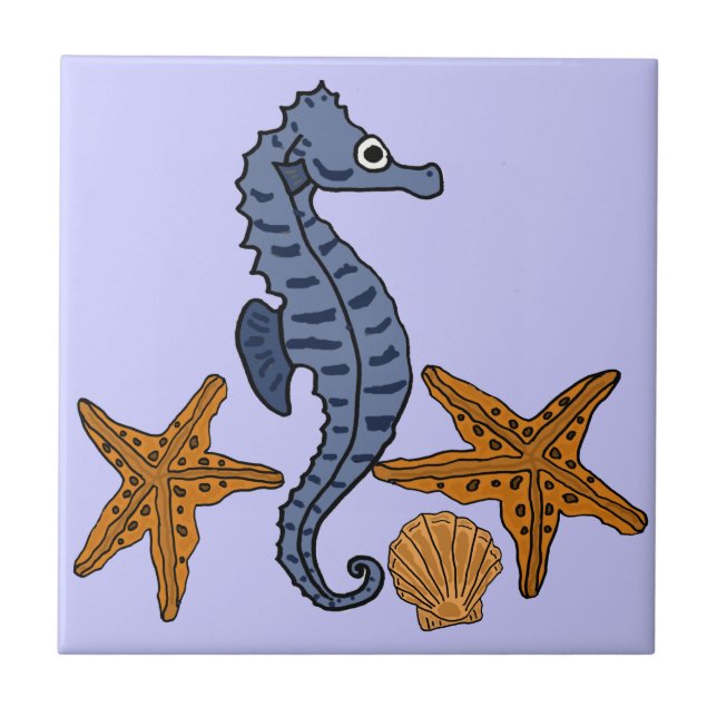CC- Sea Horse and Star Fish Tile (Front)