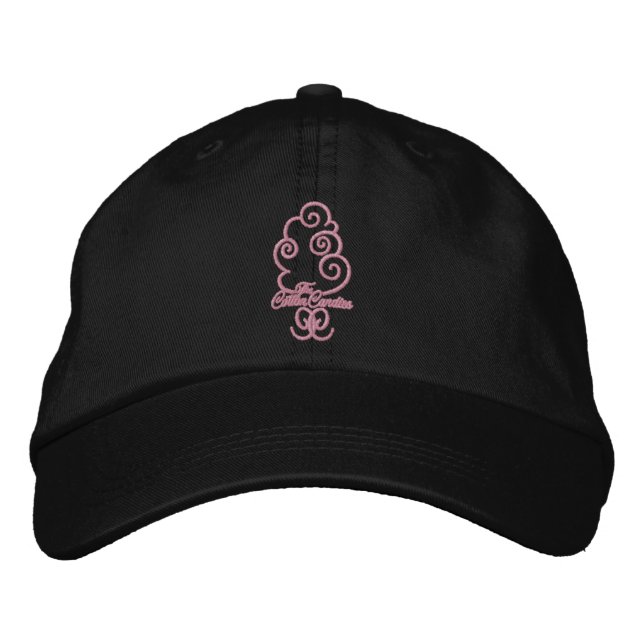 CC stitched logo Hat, Black Embroidered Hat (Front)