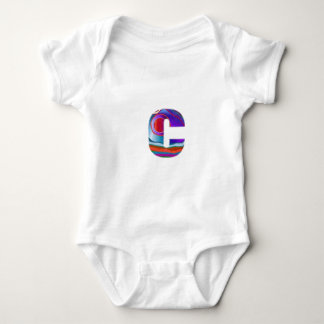 ccc bbb eee ddd aaa fff yyy ALPHABETS ALPHA JEWELS Baby Bodysuit