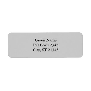 CCCCCC Grey Return Address Label