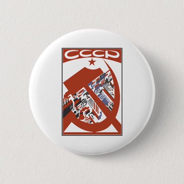 CCCP 6 CM ROUND BADGE (Front)
