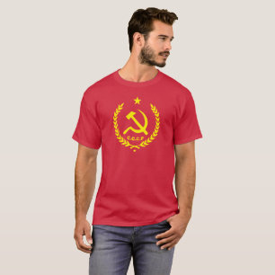 CCCP Communist Hammer and Sickle Badge T-Shirt