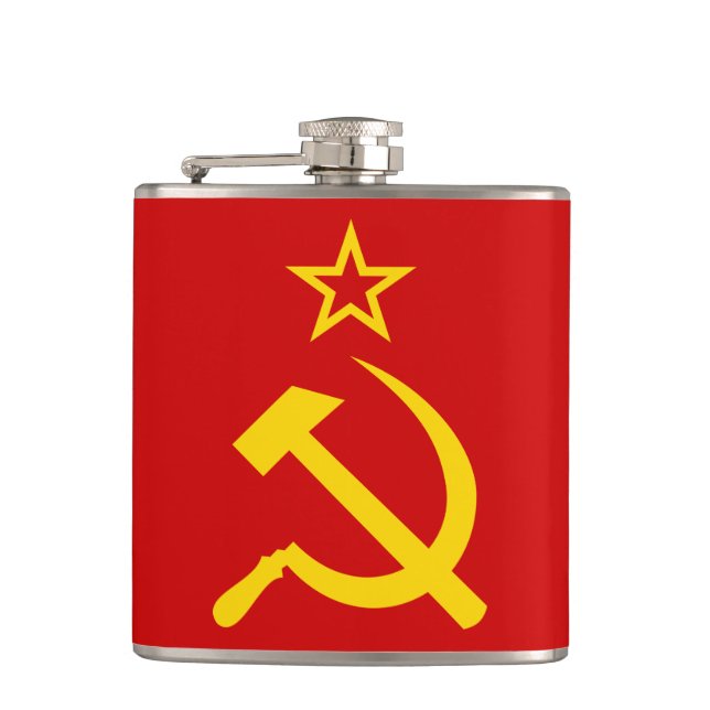 CCCP - Soviet Union Flag Hip Flask (Front)