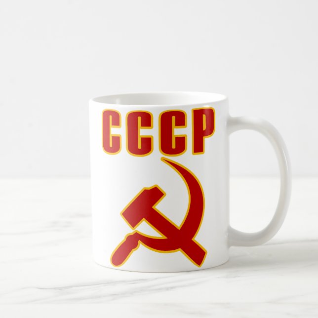 cccp ussr hammer and sickle coffee mug (Right)