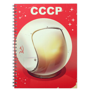 CCCP vintage red Soviet Space poster Notebook