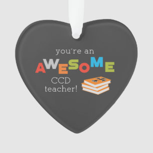 CCD Teacher Appreciation Day Book. Awesome Ornament