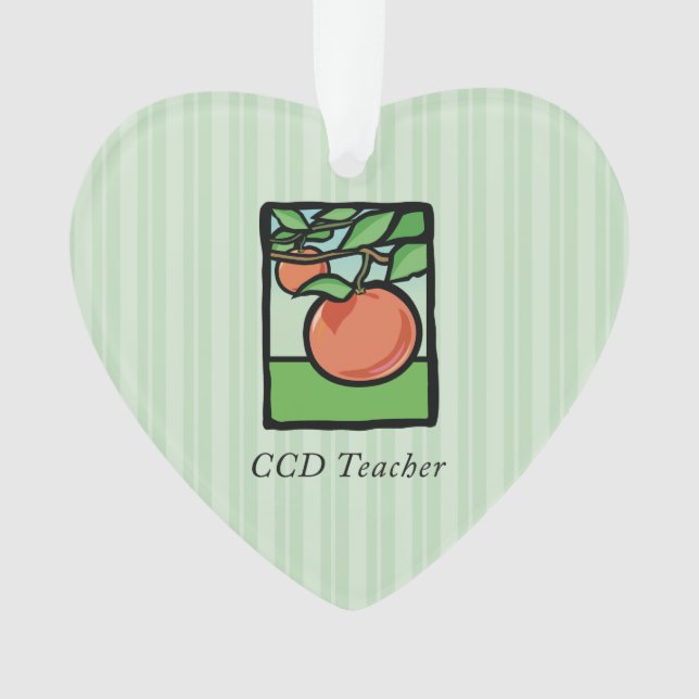 CCD Teacher Thank You, Apple Ornament (Front)