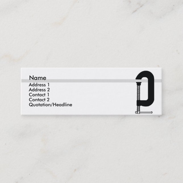 CClamp - Skinny Mini Business Card (Front)