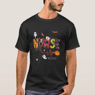 Ccn Nurse Halloween Ghost Spider Critical Care Nur T-Shirt