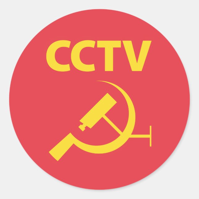 CCTV Flag Classic Round Sticker (Front)