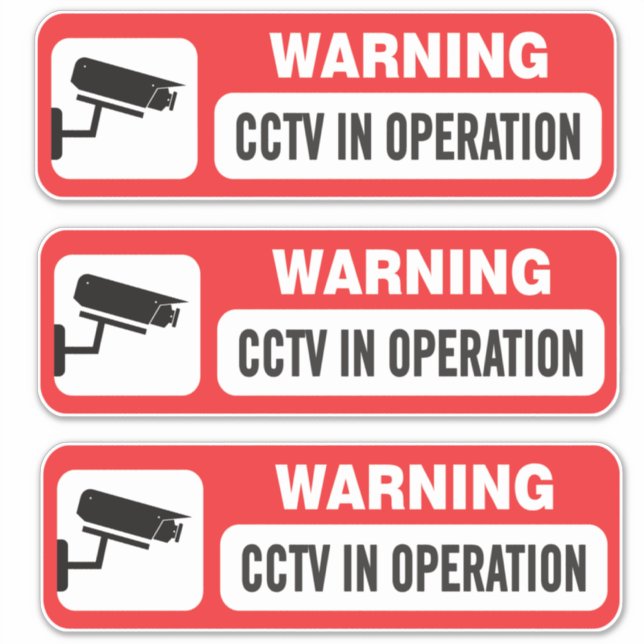 CCTV In Operation Video Surveillance Sticker (Front)
