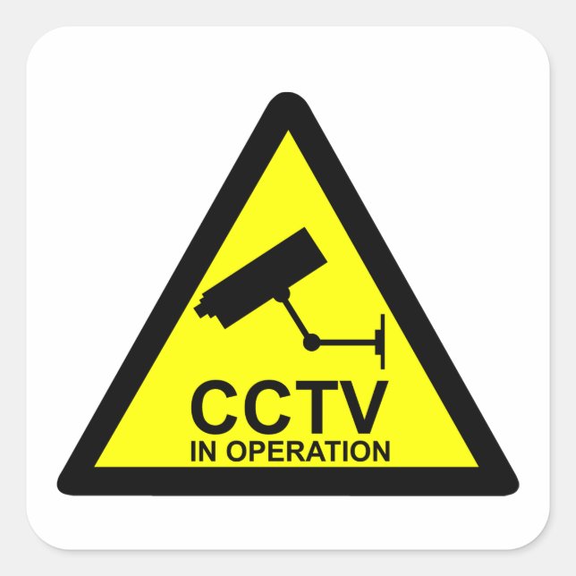 CCTV Notice Square Sticker (Front)