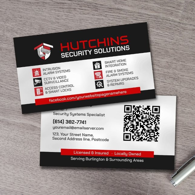 CCTV Surveillance & Smart Home Security Business Card (Creator Uploaded)