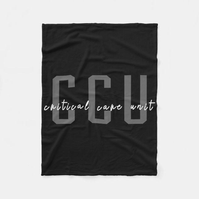 Ccu Critical Care Unit Nurse  Fleece Blanket (Front)