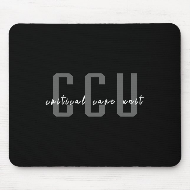 Ccu Critical Care Unit Nurse  Mouse Pad (Front)