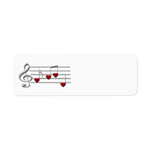 CD clef music custom label Return Address Label (Front)