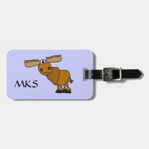 CD- Funny Moose Luggage tag