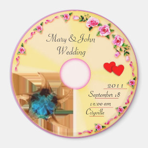 CD Label Wedding Keepsake Magnet