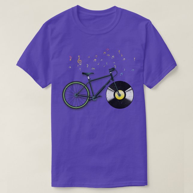 CD Music Bicycle Retro Cycling Biker T-Shirt (Design Front)