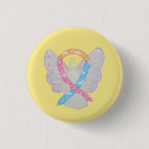 CDH Awareness Ribbon Angel Custom Pin Buttons