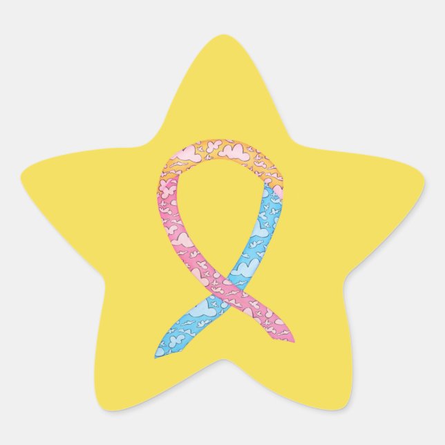 CDH Awareness Ribbon Art Custom Sticker Decals (Front)