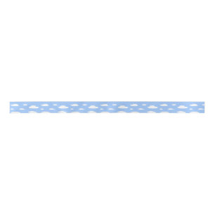 CDH Awareness Ribbon Blue Clouds  Satin Ribbon