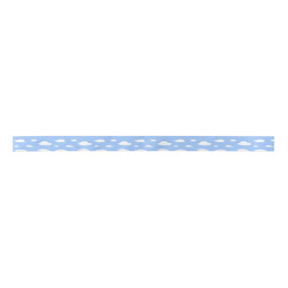 CDH Awareness Ribbon Blue Clouds  Satin Ribbon